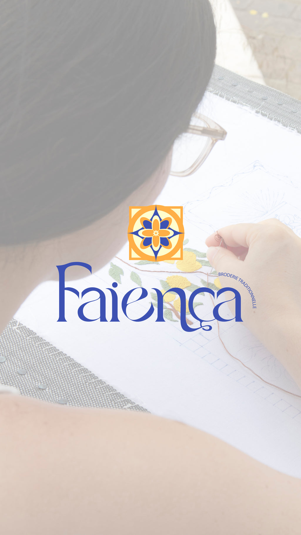 Carte cadeau Faïença broderie, cadeau fait main