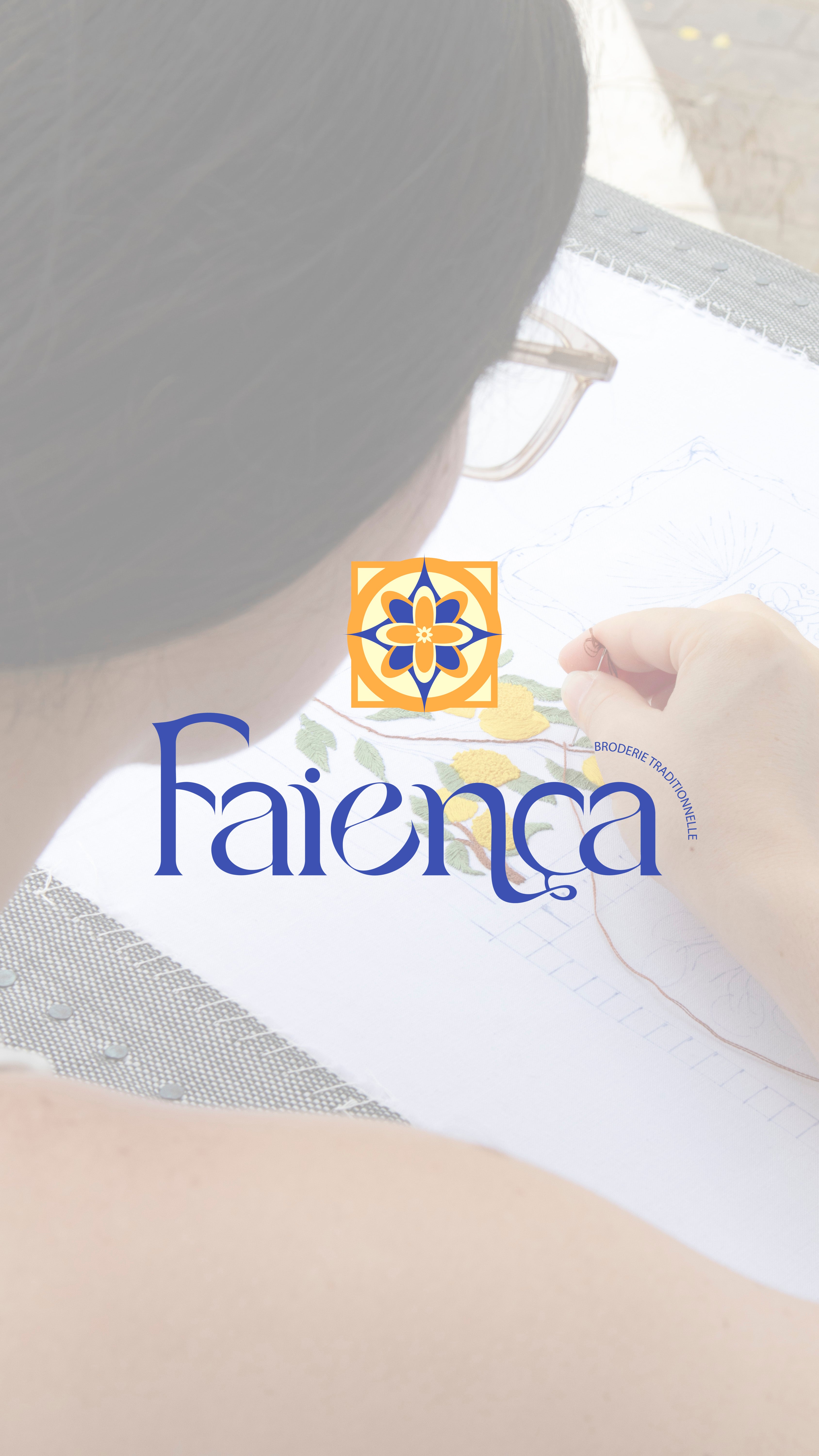 Carte cadeau Faïença broderie, cadeau fait main