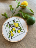 Motif de broderie Citron Faïença, citrons brodés inspiration Provence