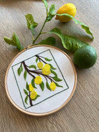Motif de broderie Citron Faïença, citrons brodés inspiration Provence