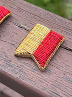 Magnet brodé – Drapeau provençal rouge et or