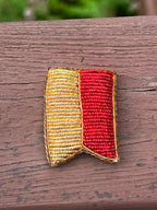 Magnet brodé – Drapeau provençal rouge et or